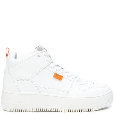 REFRESH WOMENS HIGH TOP CHUNKY TRAINER - WHITE