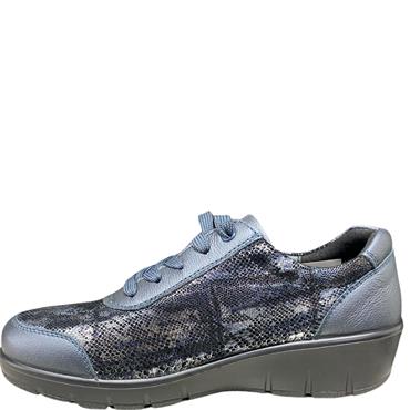 G COMFORT WOMENS WATERPROOF LACE SHOE - BLUE METALLIC