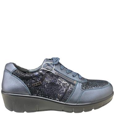 G COMFORT WOMENS WATERPROOF LACE SHOE - BLUE METALLIC