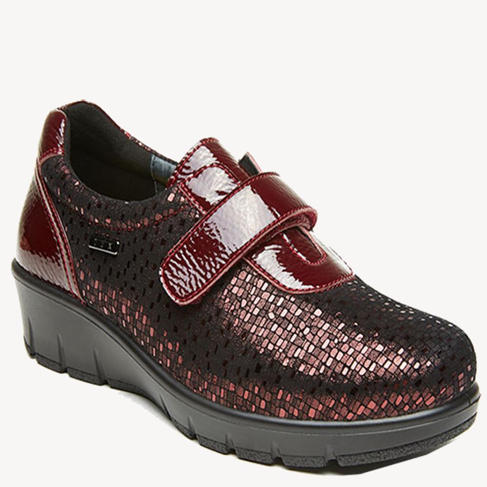 G COMFORT WOMENS WATERPROOF SHOE BURGUNDY MULTI Paul Byron Shoes