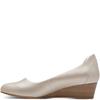 JANA WOMENS WEDGE COURT SHOE - PEARL