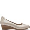 JANA WOMENS WEDGE COURT SHOE - PEARL