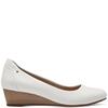 JANA WOMENS WEDGE COURT SHOE - WHITE