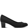 JANA WOMENS MEDIUM HEEL COURT SHOE - BLACK