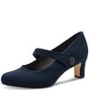 JANA WOMENS STRAP DANCING COURT SHOE - NAVY SUEDE