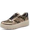 JANA WOMENS WEDGE LACE TRAINER - LEOPARD