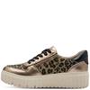JANA WOMENS WEDGE LACE TRAINER - LEOPARD