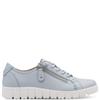 JANA WOMENS WEDGE LACE TRAINER - LIGHT BLUE