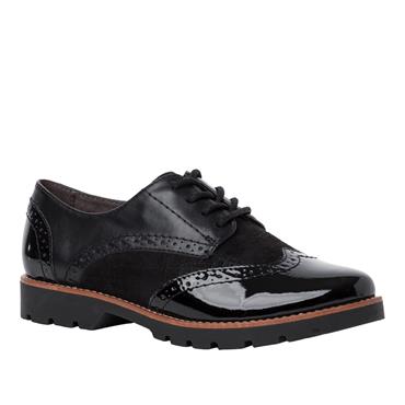 JANA WOMENS LACE SHOE - BLACK MULTI