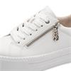 JANA WOMENS ZIP LACE TRAINER - WHITE