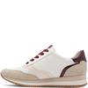 JANA WOMENS ZIP LACE TRAINER - WHITE BORDEAUX