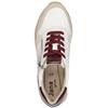 JANA WOMENS ZIP LACE TRAINER - WHITE BORDEAUX