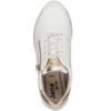 JANA WOMENS ZIP LACE TRAINER - WHITE GOLD