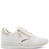 JANA WOMENS ZIP LACE TRAINER - WHITE GOLD