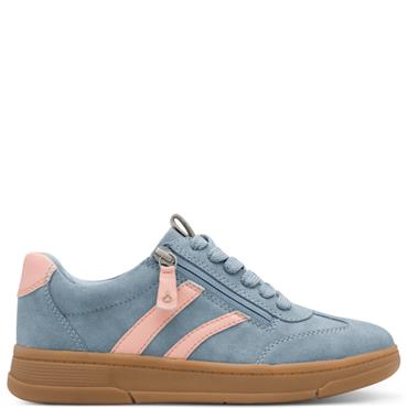 JANA WOMENS LACE TRAINER - SKY PEACH