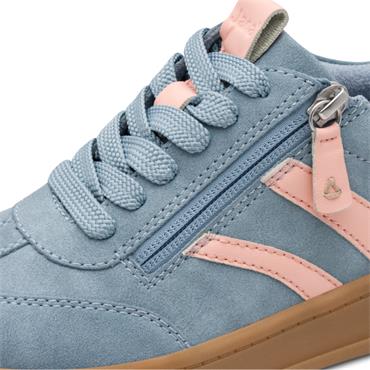 JANA WOMENS LACE TRAINER - SKY PEACH