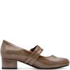 JANA WOMENS STRAP LOW HEEL - TAUPE