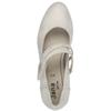 JANA WOMENS MED HEEL STRAP COURT SHOE - BEIGE GOLD