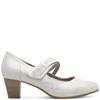 JANA WOMENS MED HEEL STRAP COURT SHOE - BEIGE GOLD
