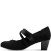 JANA WOMENS MED HEEL STRAP COURT SHOE - BLACK