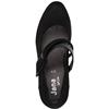JANA WOMENS MED HEEL STRAP COURT SHOE - BLACK