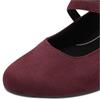 JANA WOMENS MED HEEL STRAP COURT SHOE - BORDEAUX