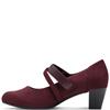 JANA WOMENS MED HEEL STRAP COURT SHOE - BORDEAUX
