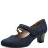 JANA WOMENS MED HEEL STRAP COURT SHOE - NAVY