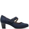JANA WOMENS MED HEEL STRAP COURT SHOE - NAVY