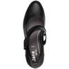 JANA WOMENS LOW HEEL STRAP COURT SHOE - BLACK