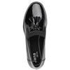 JANA WOMENS WEDGE TASSEL SLIP ON SHOE - BLACK PATENT