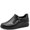 JANA WOMENS WATERPROOF ZIP COMFORT SHOE - BLACK LEATHER