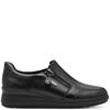 JANA WOMENS WATERPROOF ZIP COMFORT SHOE - BLACK LEATHER
