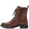 JANA WOMENS ZIP LACE ANKLE BOOT - COGNAC