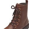 JANA WOMENS ZIP LACE ANKLE BOOT - COGNAC