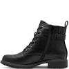 JANA WOMENS ZIP LACE ANKLE BOOT - BLACK