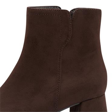 JANA WOMENS ZIP ANKLE BOOT - MOCCA
