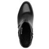 JANA WOMENS BLOCK HEEL 2 ZIP ANKLE BOOT - BLACK