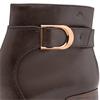 JANA WOMENS BLOCK HEEL 2 ZIP ANKLE BOOT - MOCCA