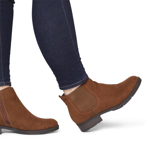 JANA WOMENS FLAT GUSSET ZIP ANKLE BOOT 