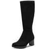 JANA WOMENS ZIP HIGH LEG BOOT - BLACK SUEDE