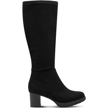 JANA WOMENS ZIP HIGH LEG BOOT - BLACK SUEDE