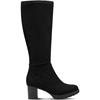JANA WOMENS ZIP HIGH LEG BOOT - BLACK SUEDE