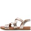 JANA WOMENS FLAT SATRP SANDAL - CHAMPAGNE