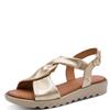 JANA WOMENS LOW WEDGE SANDAL - GOLD