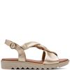 JANA WOMENS LOW WEDGE SANDAL - GOLD