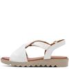 JANA WOMENS LOW WEDGE SANDAL - WHITE