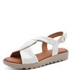 JANA WOMENS LOW WEDGE SANDAL - WHITE