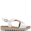 JANA WOMENS LOW WEDGE SANDAL - WHITE
