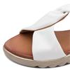 JANA WOMENS LOW WEDGE SANDAL - WHITE